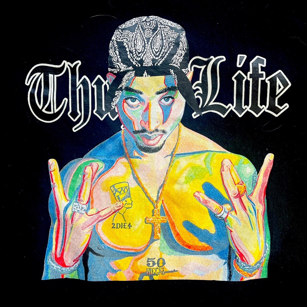 Small Black Tupac Thug Life T-shirt